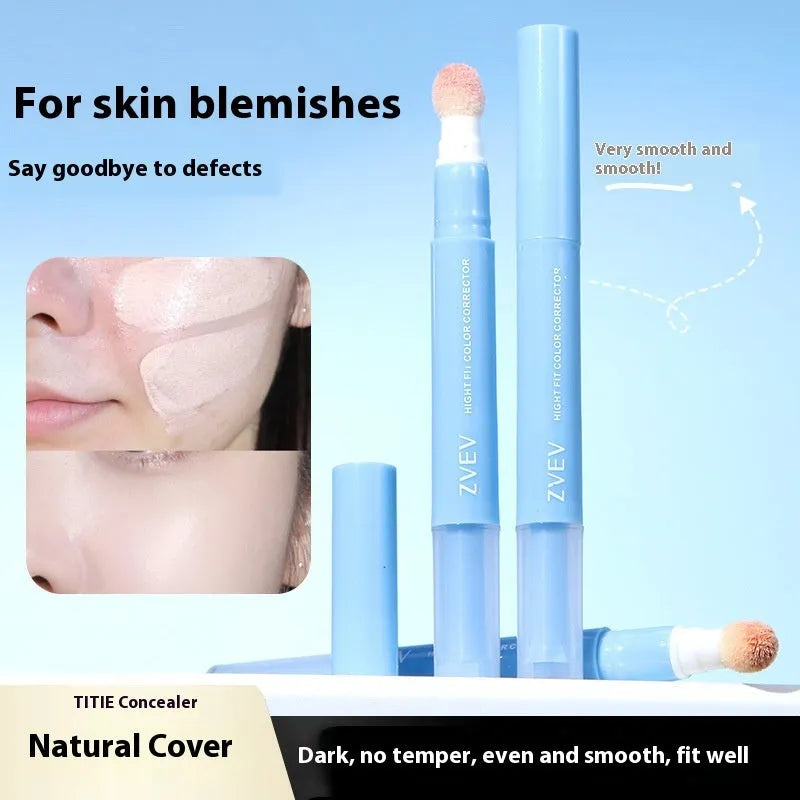 Sponge brush head concealer cream pen with 1.5g net content in three colour shades