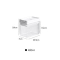White Japanese-style transparent 400ml food storage container for whole grains