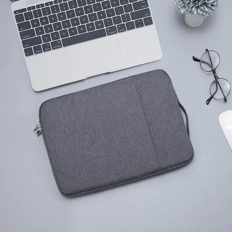 Oxford cloth laptop storage bag in blue, waterproof with zipper closure and internal computer pocket