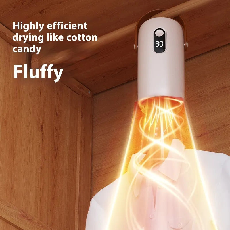 White portable household small dryer with cubic shape and PTC heating for home use.
