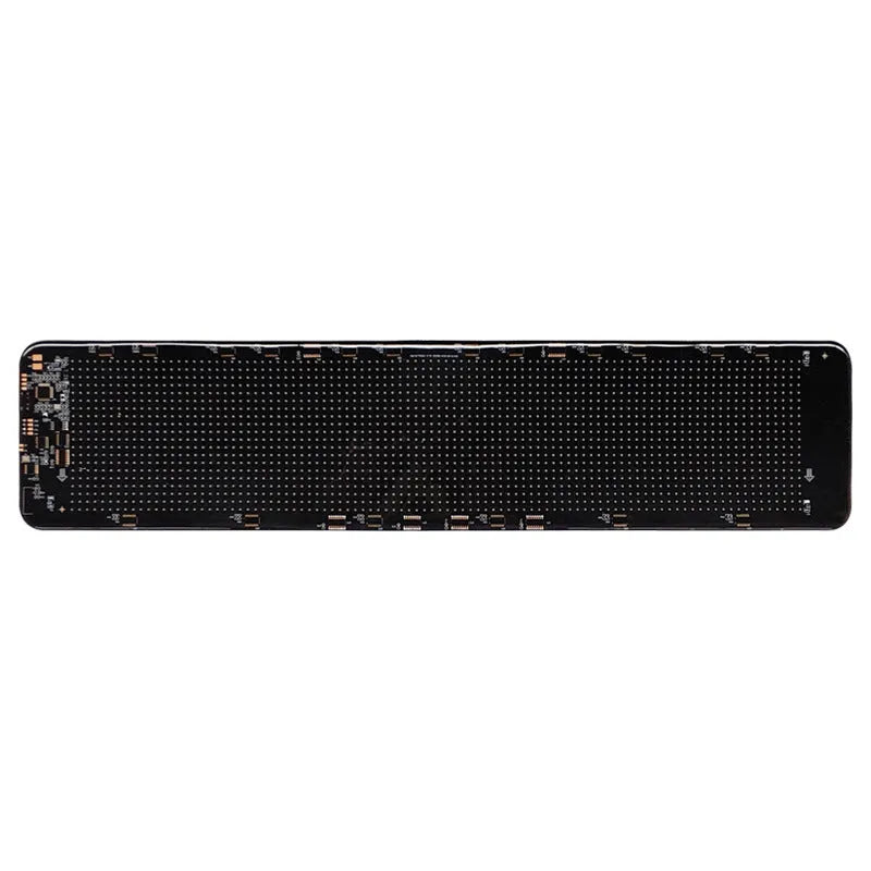 LED smart bumper sticker with a lit expression screen attached to a mobile phone