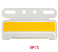 12V 24V COB LED truck side marker light in aluminium alloy housing, showing colour options.