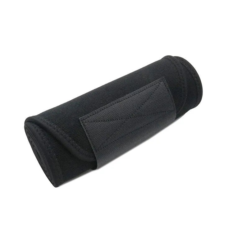 Neoprene lumbar support belt in black for running and fitness