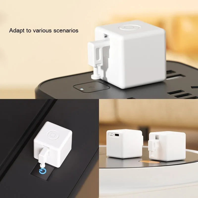 Intelligent Bluetooth finger robot voice control remote controller white on table