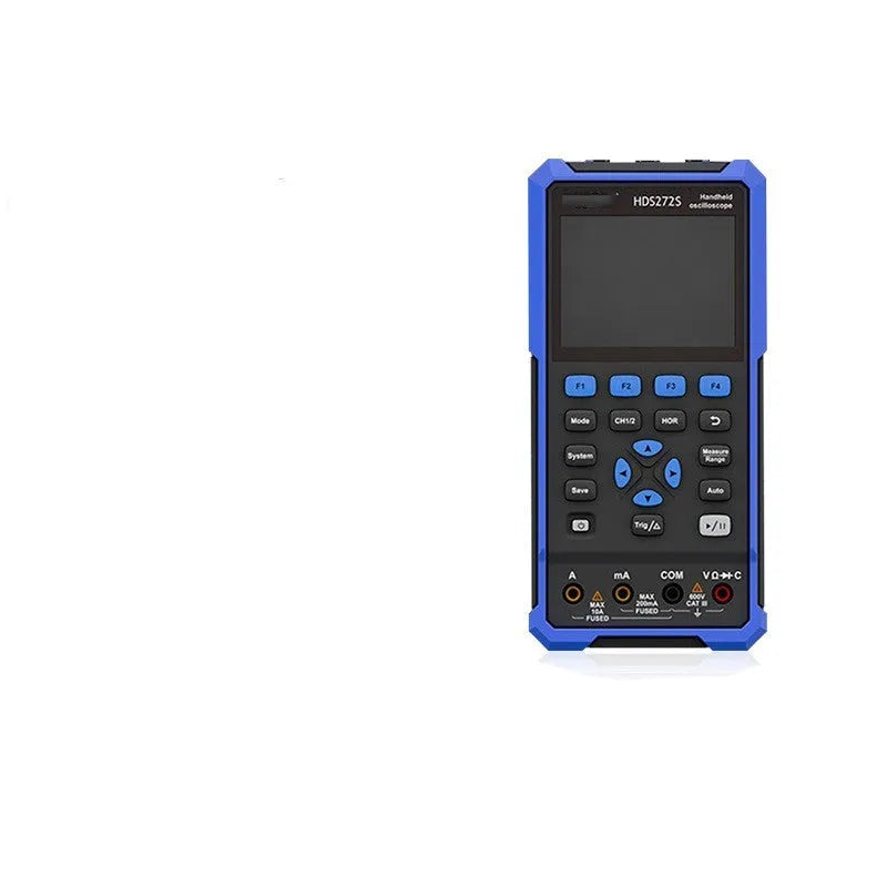 Handheld digital oscilloscope with display screen and probe for automotive electronic testing