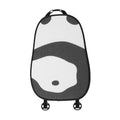 Soft plush automotive waist cushion with a cartoon panda pattern, filled with PP cotton for car lumbar support.
