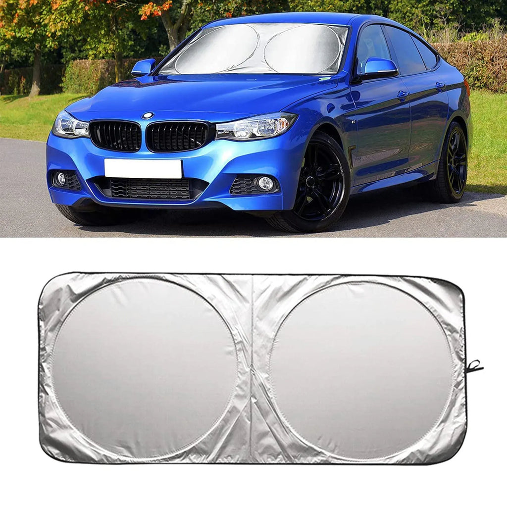 Car sun block silver tape heat insulation sun visor shield for windscreen protection