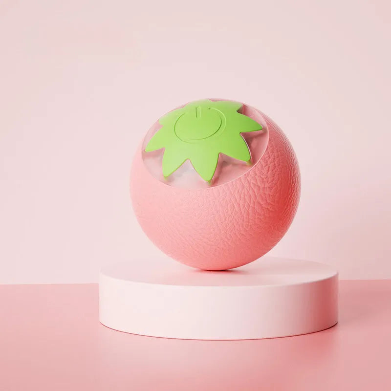 Automatic rolling ball electric toy for dogs and cats in green, pink or yellow colours