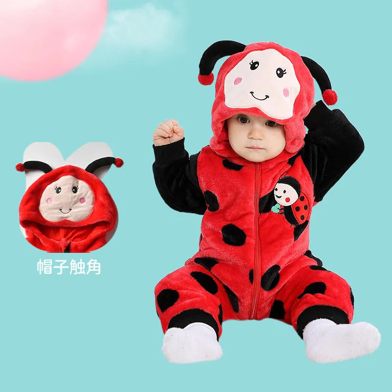 Children's cartoon long sleeve acetate fibre romper in DD6185 Yellow with single-layer construction