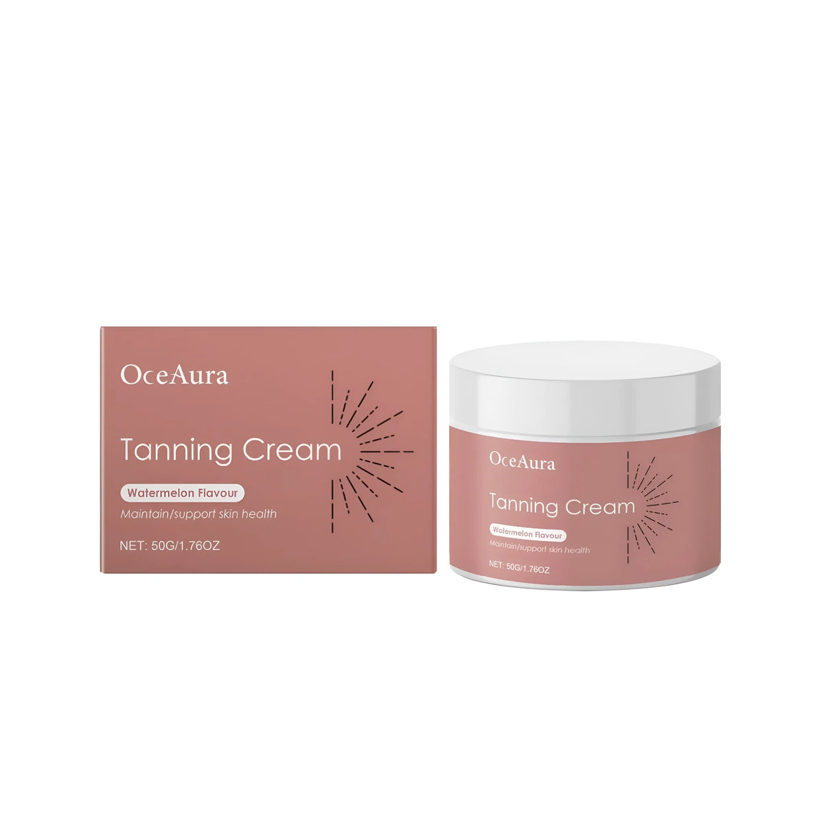 Tanning cream 50g tube with coconut oil walnut shell extract and vitamin E for indoor natural glow