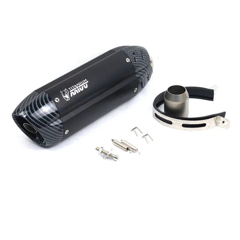Motorcycle exhaust modification stainless steel component with hexagonal design