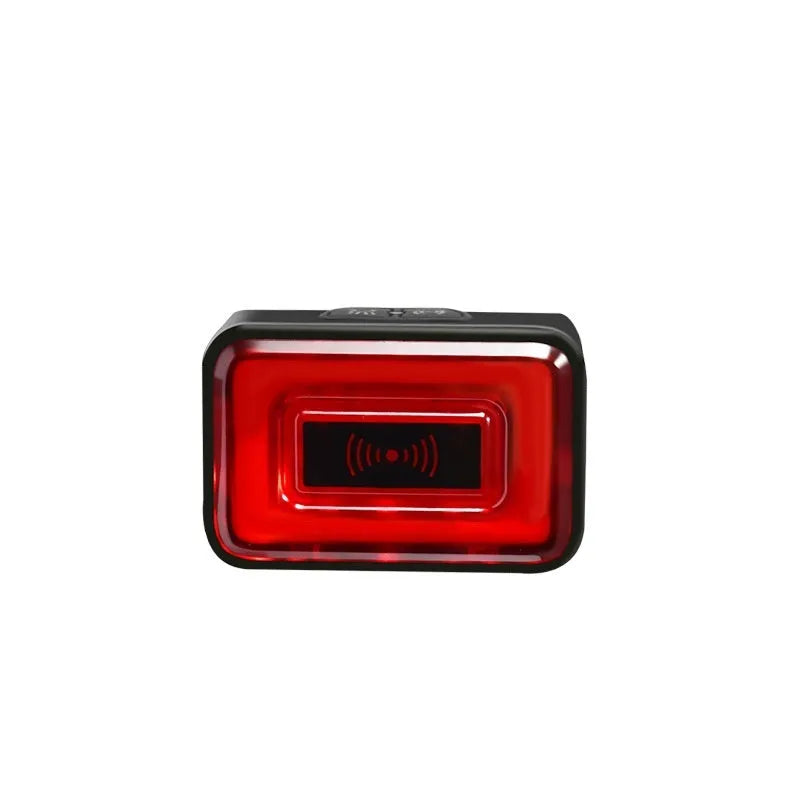 Black bicycle radar safety taillight with Type-C charging port and double mounting bracket