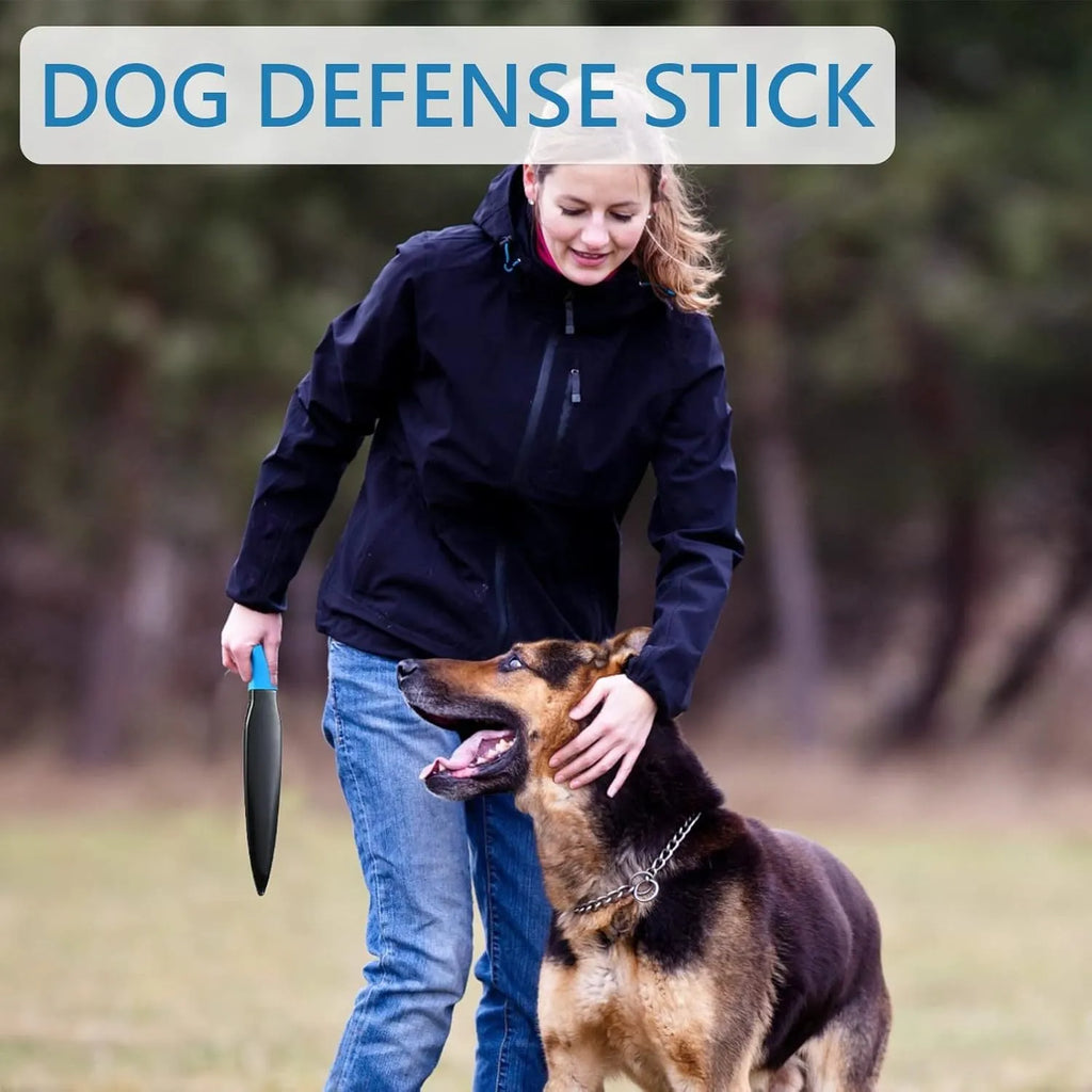 Blue handled nylon dog break stick training tool for small and medium dogs.