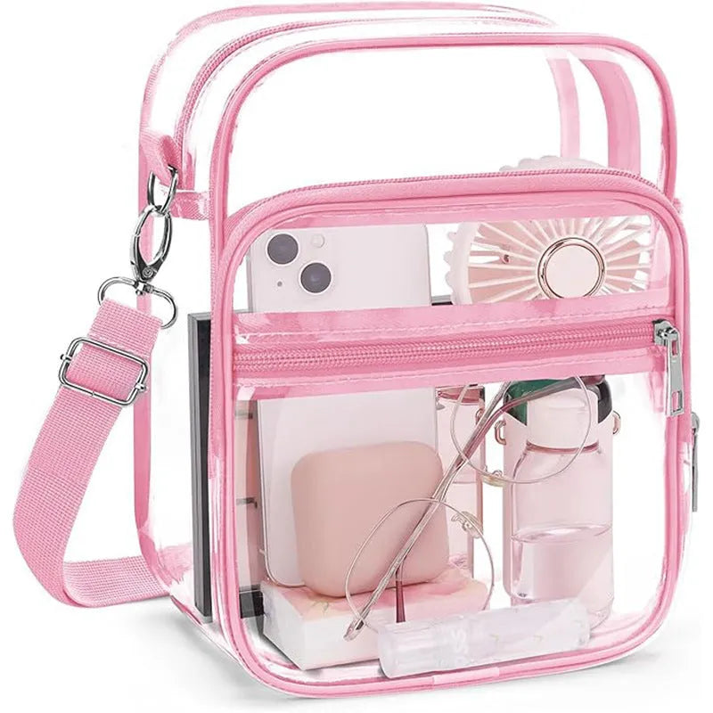 PVC waterproof cube handbag measuring 16.5x10x21.5cm in modern casual design