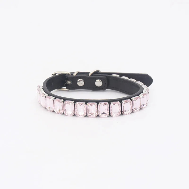 PU pet collar in multiple colours with size options XS to XL for dogs and cats