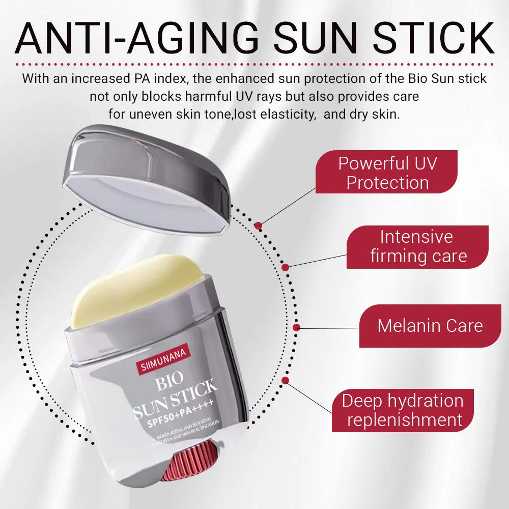 Protective stick UV protection moisturising model 1481 with titanium dioxide and beeswax in stick packaging
