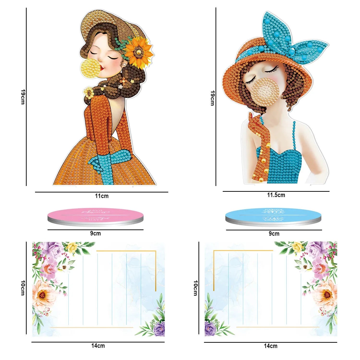 Handmade diamond painting note clip desktop decoration with American style design