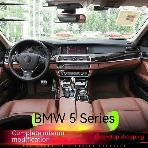 Four ABS stainless steel decorative strips for BMW 5 Series interior handles