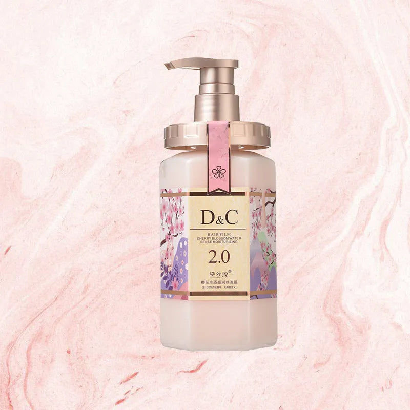 Sakura Blossom shampoo, hair mask, and shower gel set with three 500ml bottles.