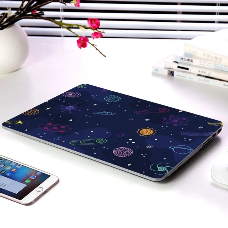 Cartoon space series hard plastic laptop case for Apple MacBook 13 inch with colourful design