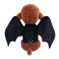 Black cloth bat wings costume for dog with 3D foldable wings and bell