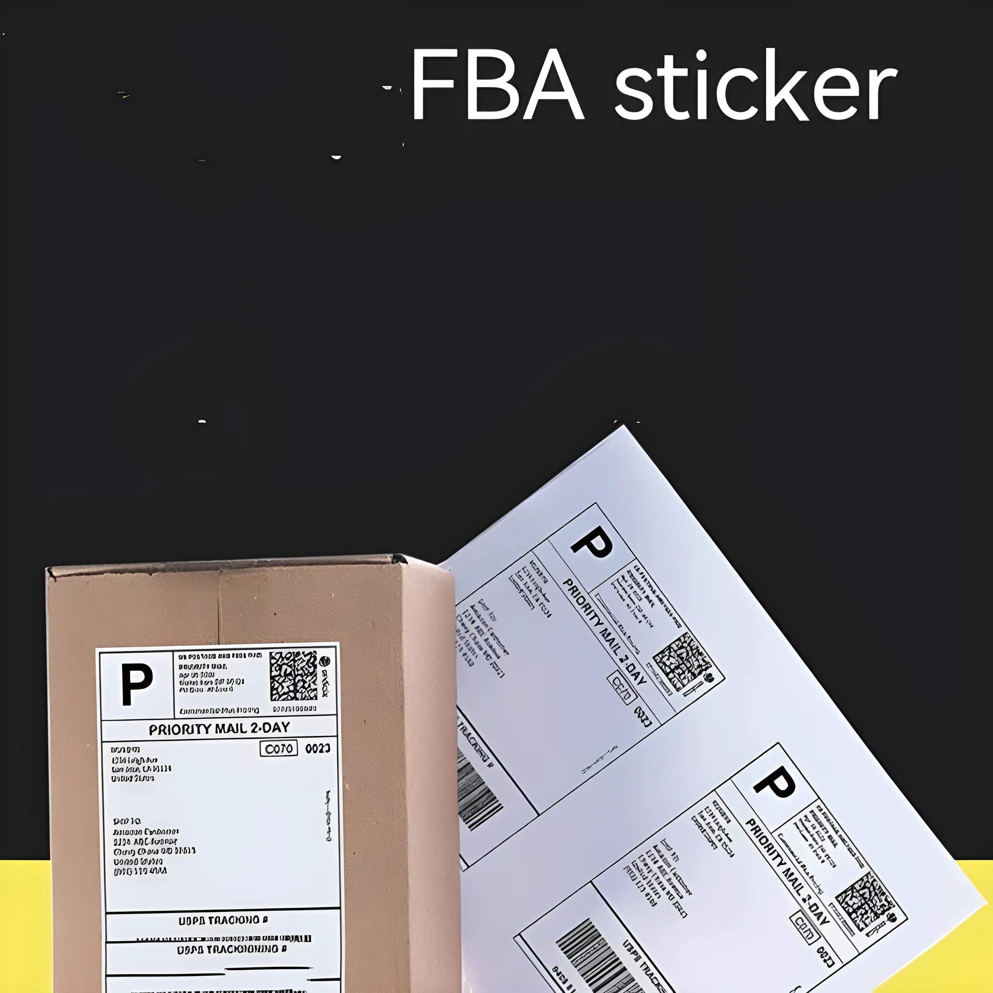 Pack of blank white A4 FBA label paper sheets for printing barcodes