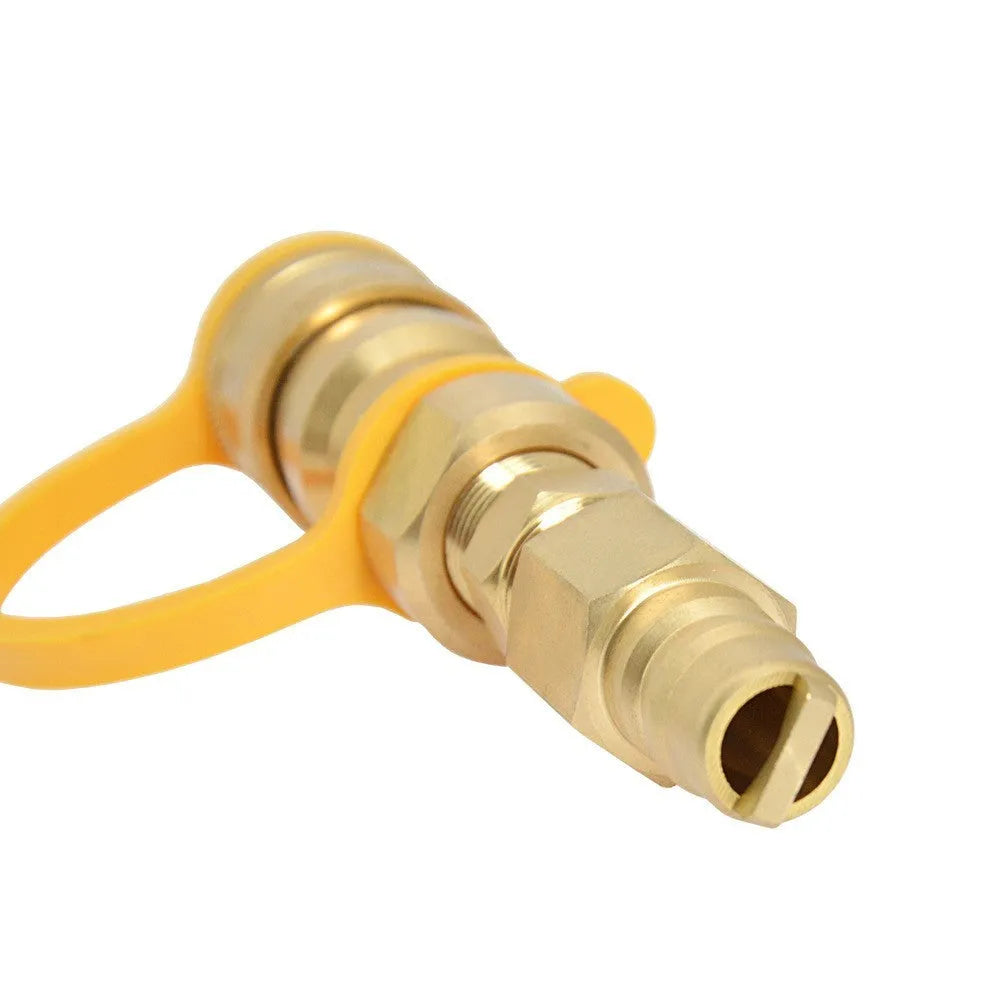 Brass 3/8 inch American standard thread propane gas tank conversion connector and adapter kit.