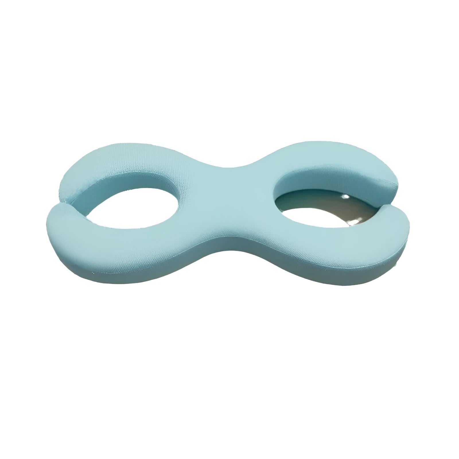 Cool blue cylindrical memory foam cervical traction pillow for neck support during sleep