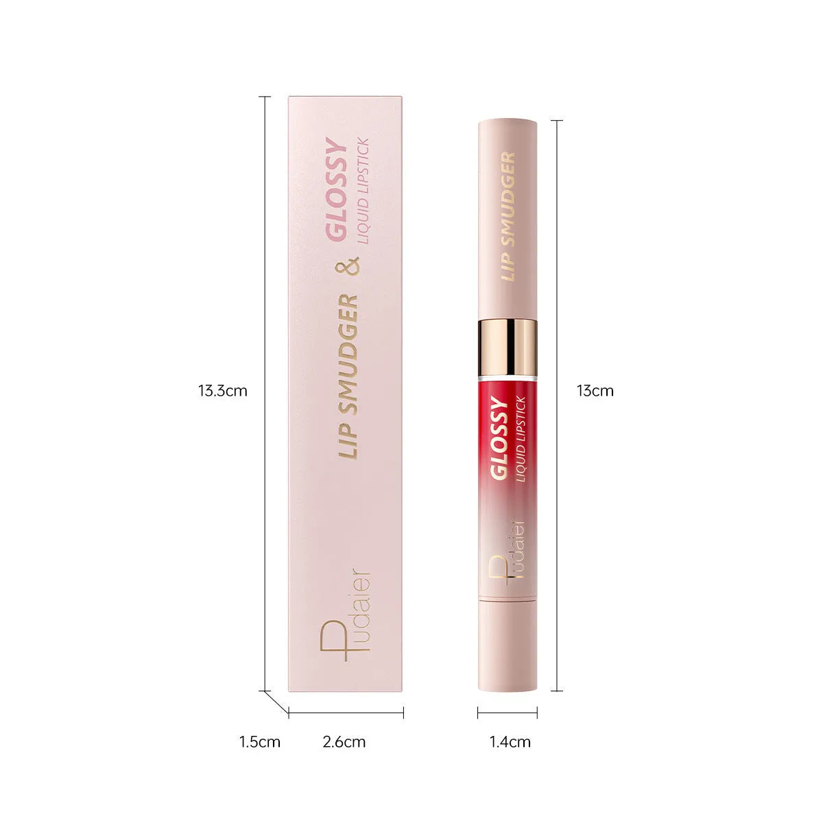 Double-headed lipstick with matte finish and gloss in ten colour options