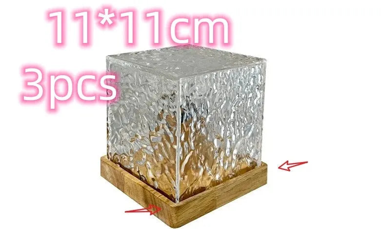 LED water ripple night light with crystal lamp and remote control projecting colourful patterns