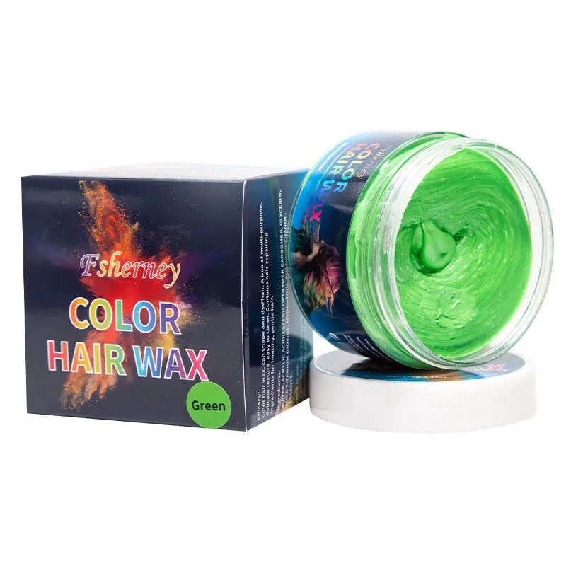 Jar of 120g coloured hair styling clay in one of nine available colours