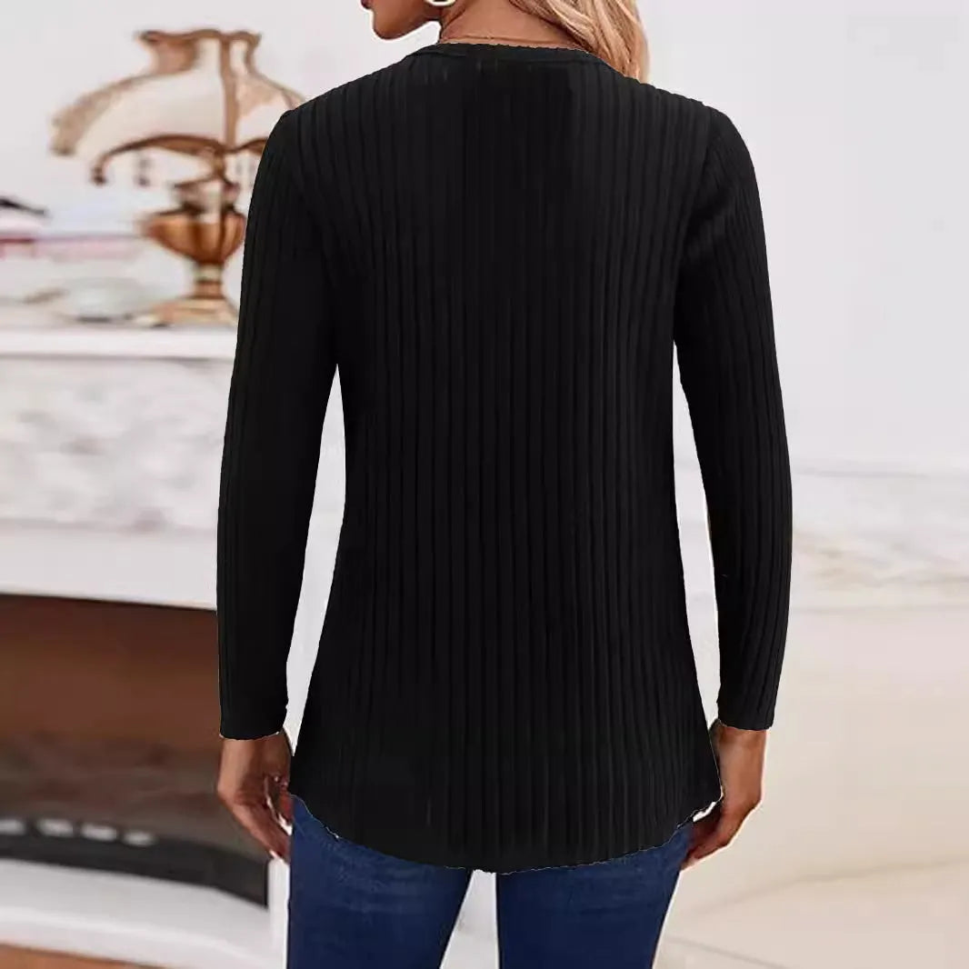 Men's solid colour casual knitted button sweater in black or grey green with Japanese Korean style pullover design