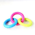 TPR rubber three-chain dog chew toy for aggressive chewers and molar stimulation