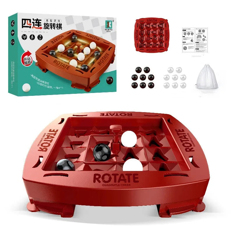 Track Logic Chess educational board game with black and white beads in colour box package, for teenagers aged 7 to 14