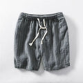 Men's striped cropped summer pants in super soft polyester fabric with straight leg street style