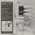 Electric towel rack punch-free stainless steel 5 layers 20kg constant temperature WiFi smart black white gun gray