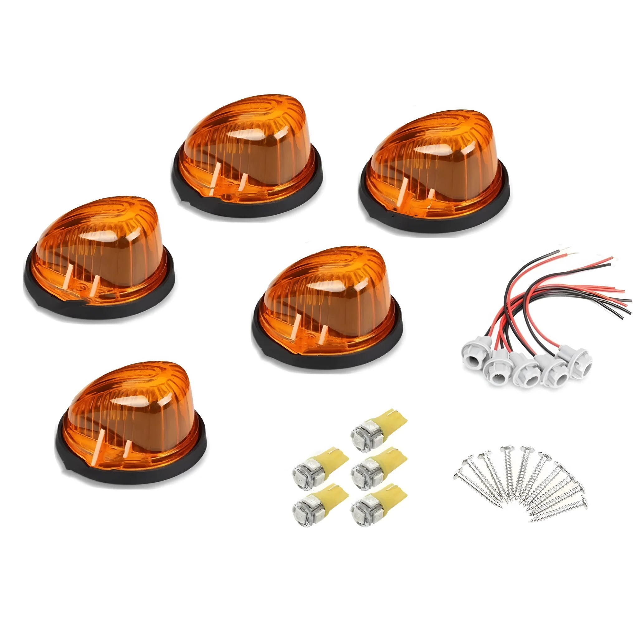 GR-series yellow LED roof cab light for commercial vehicles with 83mm mounting dimension