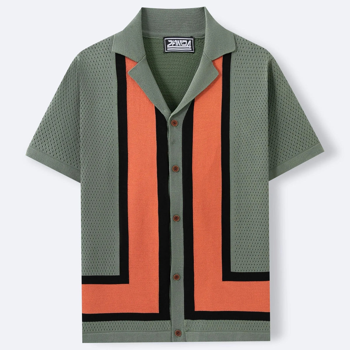 Men's striped contrast colour knitwear top in dark blue with short sleeves and flocking texture, regular fit leisure wear