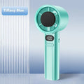 Mini handheld fan with 120 speed infinitely variable control and brushless motor in white colour