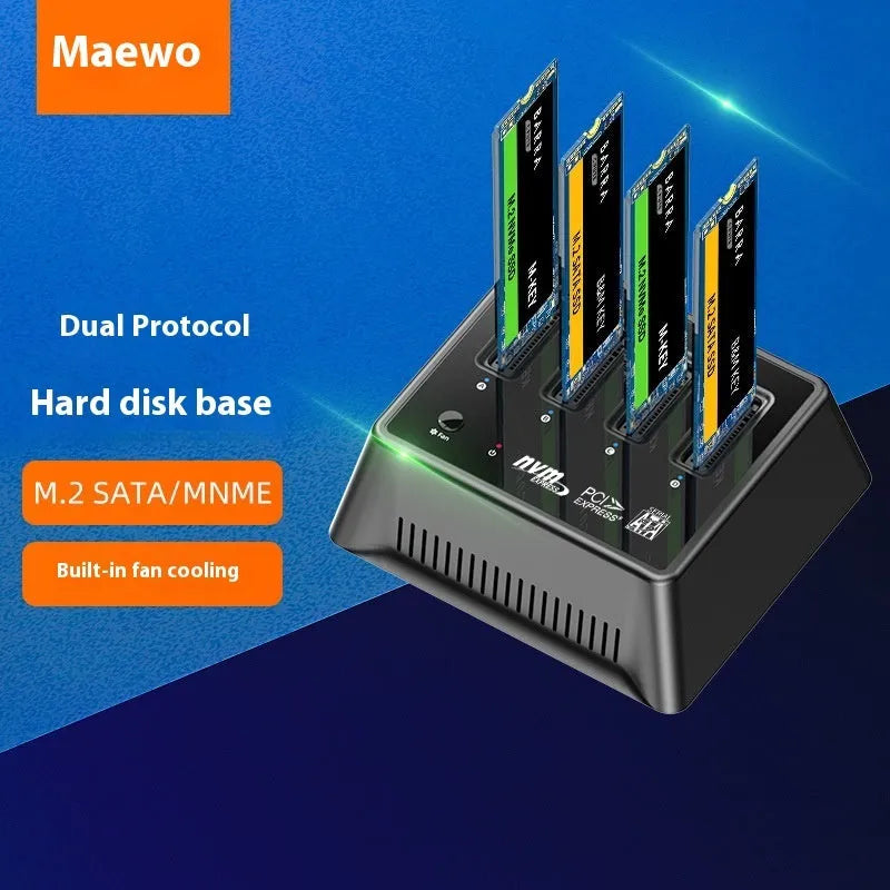 Aluminium M.2 dual protocol SSD base measuring 90x78x34 mm in K30174P2 colour
