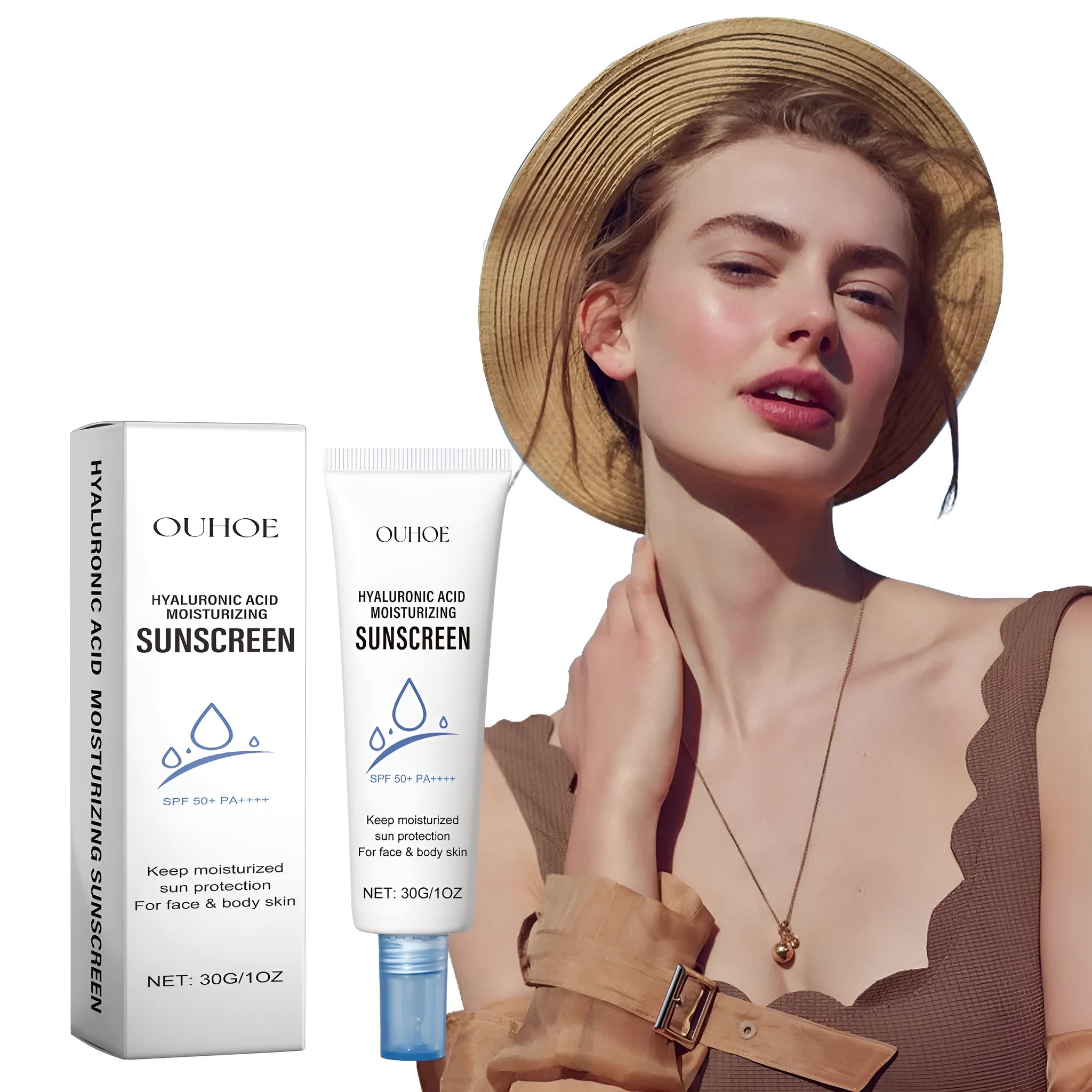 30g tube of UV isolation moisturising lotion with SPF protection for body care