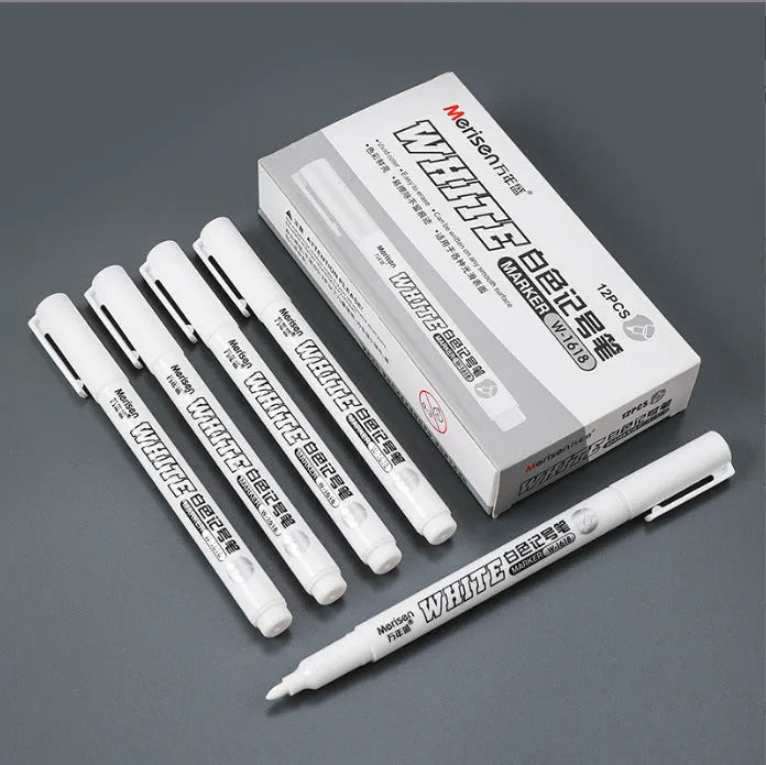 Super White 2.8mm fine head quick-drying waterproof oil painting pen for art and calligraphy