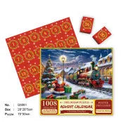 24-grid paper advent calendar puzzle box with colourful illustrations, 70x50 cm, for teenagers