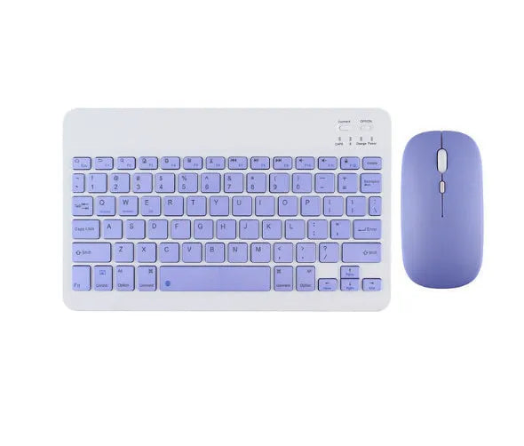 Bluetooth keyboard for tablet in ABS plastic, showing colour options including white, green, and pink.