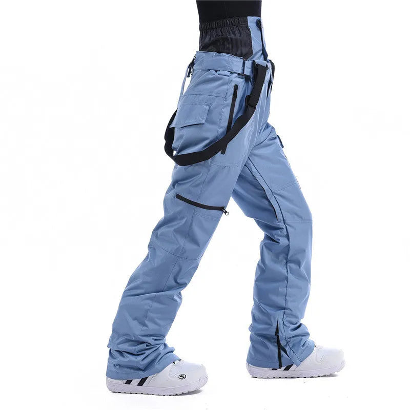 Men's oversize cotton jersey T-shirt in a boxy fit with dropped shoulders, shown in a blue watercolour print.