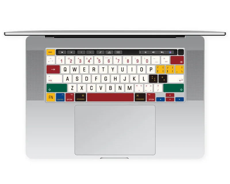 TPU keyboard protective film for MacBook Pro Air 13.3 inch showing colourful pattern options