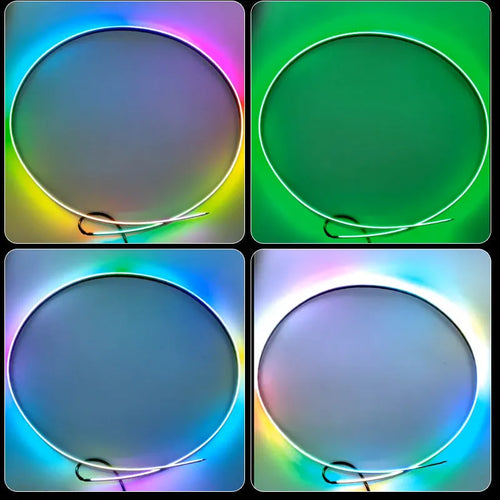 Car interior ambient LED lighting strip with remote control for colour customisation
