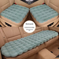 Bubble velvet rabbit plush car cushion three-piece set for five-seat cars without backrest in grey