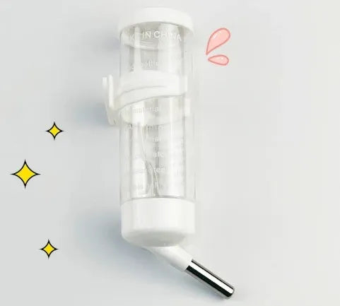 Green ball kettle style leak-proof plastic water feeder for small pets with a drinking tube.