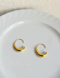 Gold and silver snake design alloy earrings with electroplated finish